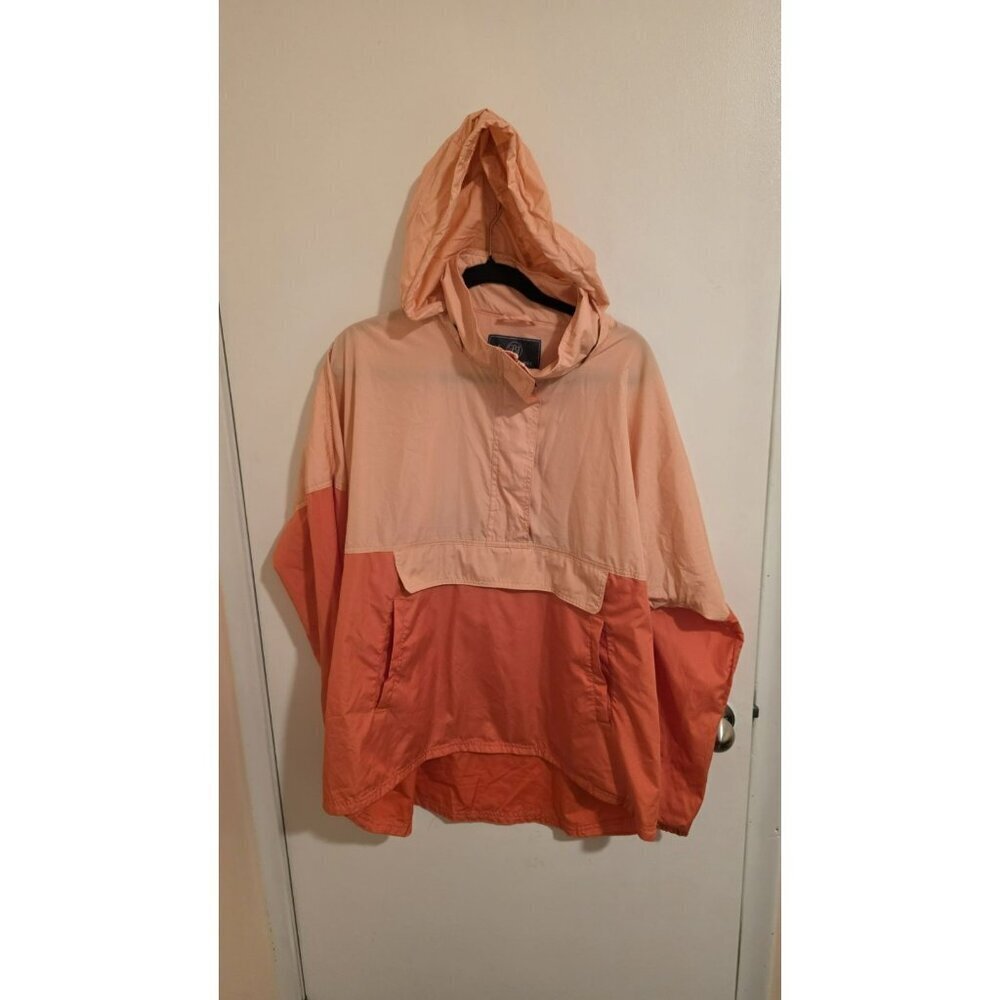 Lauren James Windbreaker Jacket Size XL Quarter Zip Fall Hooded Lightweight Y2K